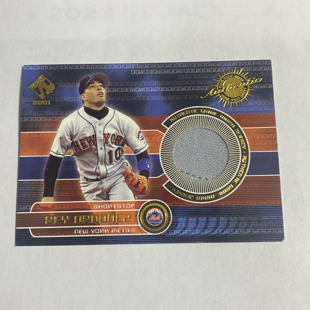 2001 Pacific Private Stock Rey Ordonez Mets Game Gear Relic #114 (057)
